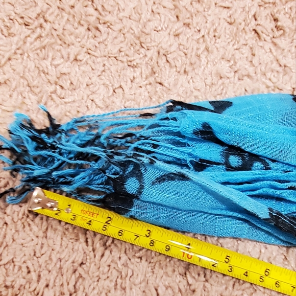 Skull Scarf / Blue - Picture 4 of 5
